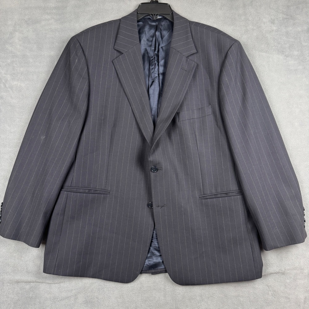 Brooks Brothers 346 Mens 44 SH Pinstripe Wool Stretch Blazer Charcoal Grey
